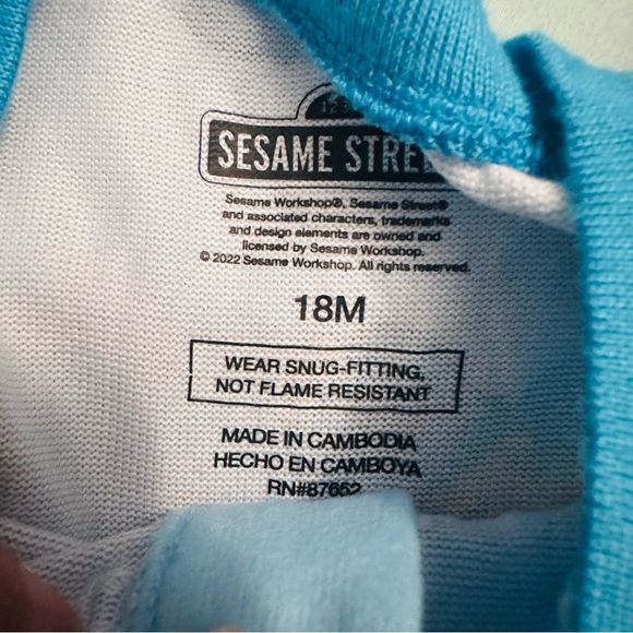 Sesame Street Kids One Piece in Blue and White - Picture 3 of 4